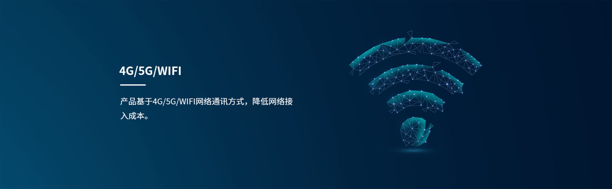 產(chǎn)品基于4G／5G／WIFI網(wǎng)絡(luò)通訊方式，降低網(wǎng)絡(luò)接入成本。.png